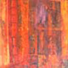 Doors orange Oil on canvas010